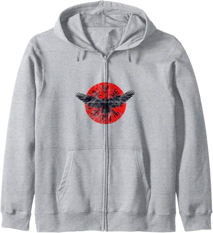 Norse Mythology Vegvisir Wikinger Kompass Rabe Kelten Kapuzenjacke