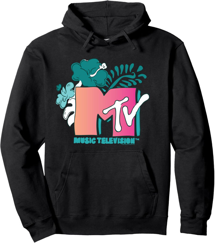 MTV Tropical Flower Logo Pullover Hoodie
