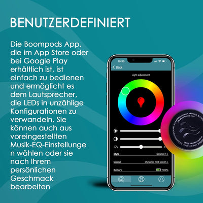 Boompods Soundflare - Nachhaltiger tragbarer Mini Bluetooth Lautsprecher, hergestellt aus Ozean gebu