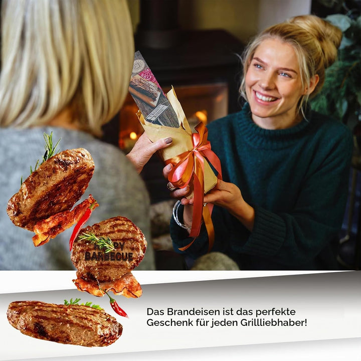 Brennstempel für Holz, Brandeisen für Holz mit Austauschbaren Buchstaben BBQ Grill Brandeisen Person