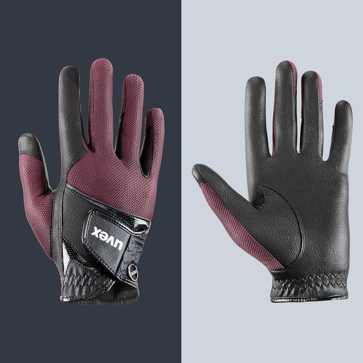 Uvex Unisex – Erwachsene Sumair Reithandschuhe 6 black-burgundy, 6 black-burgundy