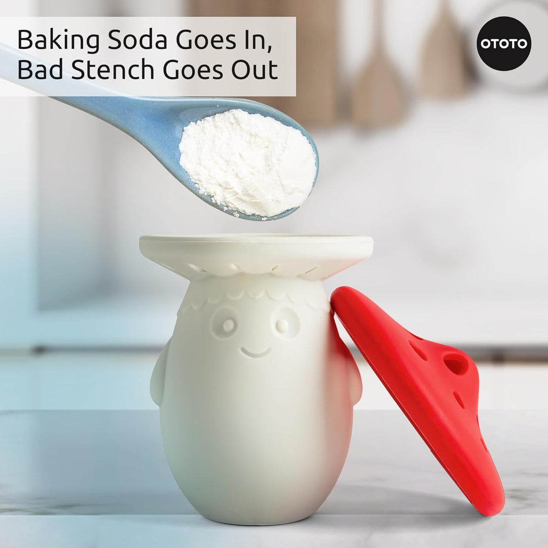 OTOTO Fun Guy Fridge Deodorizer - Food-Grade Fridge Smell Eliminator - Dishwasher Safe and BPA Free