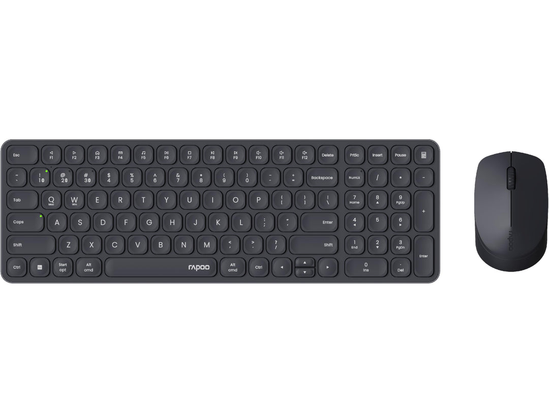 Rapoo 9310M kabelloses Tastatur-Maus Set Wireless Deskset 2400 DPI Sensor bis zu 12 Monate Batteriel