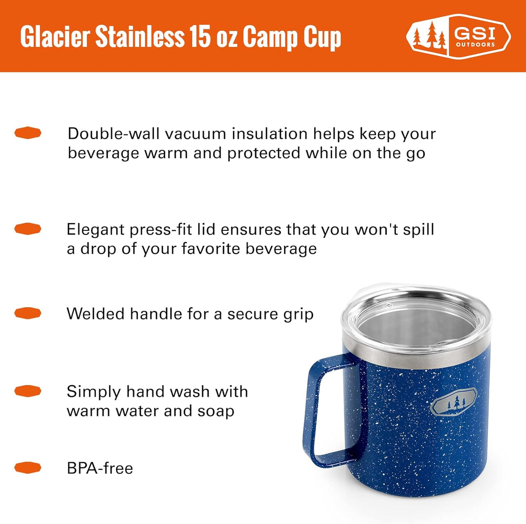 GSI Kühler SS 15 oz CAMP CUP Blue SPEC 15 Ounces Blau, 15 Ounces Blau
