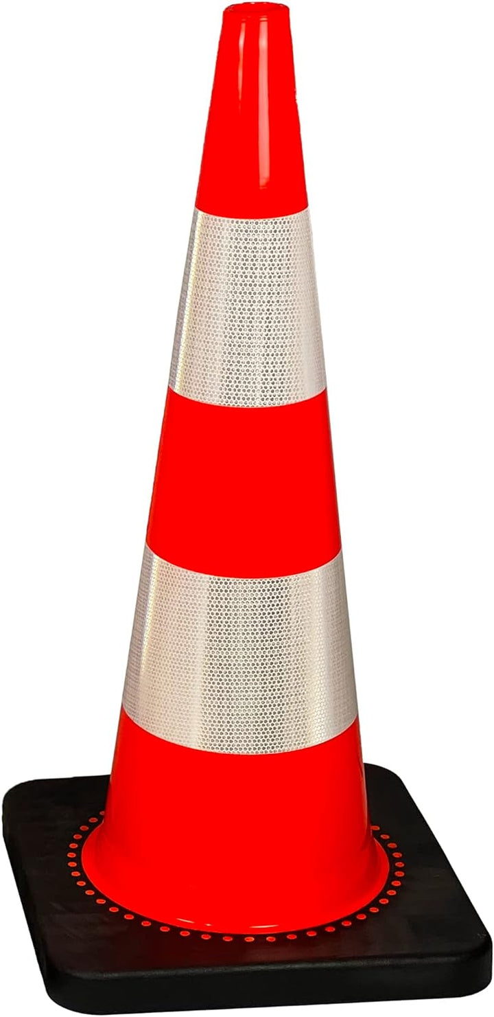 Leitkegel, Warnkegel 90cm (900 mm) gross, orange mit 2 reflektierenden Folienstreifen RA2/C