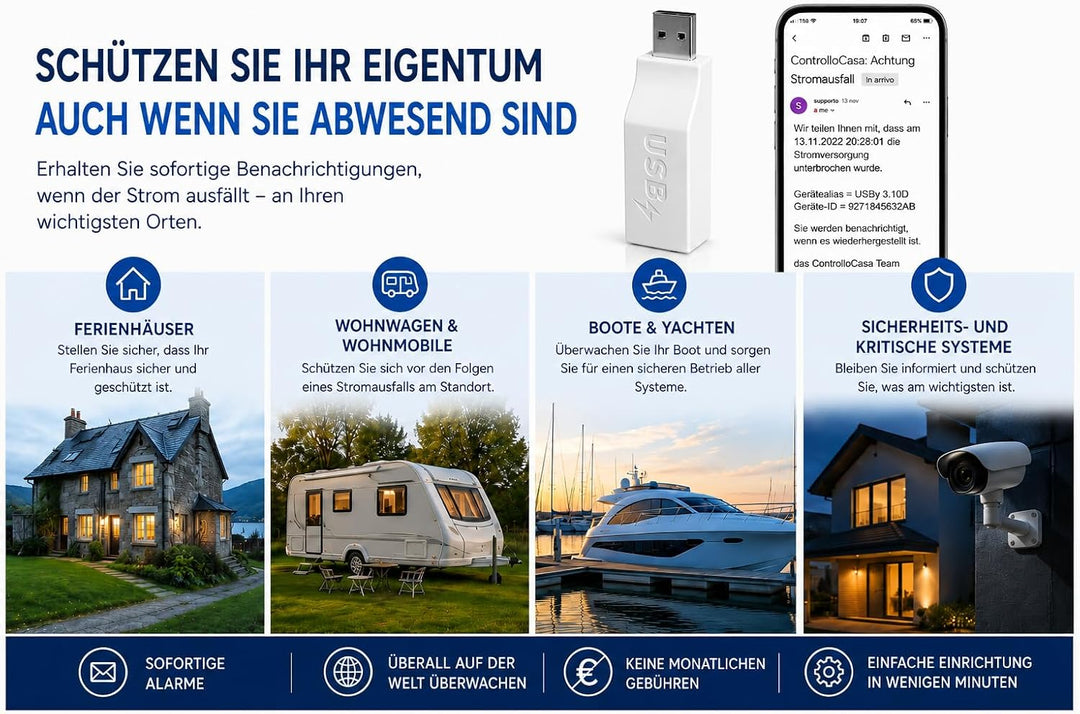 Stromausfallmelder Stromausfallalarm Stromausfall Stromwächter WLAN GSM