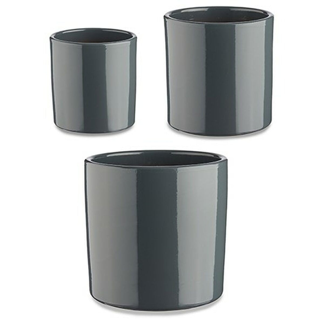 Topfset Ø 14 cm Ø 22 cm Ø 17 cm Zylinder 3-teilig Anthrazit