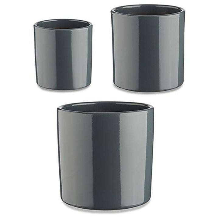 Topfset Ø 14 cm Ø 22 cm Ø 17 cm Zylinder 3-teilig Anthrazit