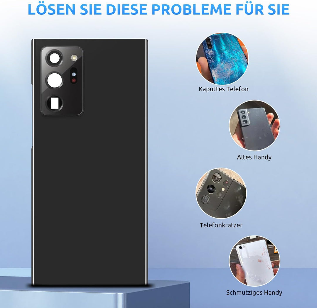 Eonpam Akkudeckel für Samsung Galaxy Note 20 Ultra N985, N986 Rückseite Glas Original Backcover Back