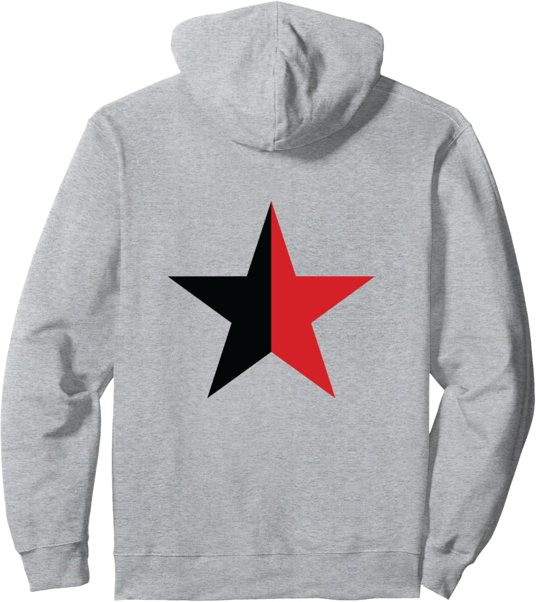 Anarcho-kommunistische rote schwarze Stern Anarchist Kommunist Symbol Pullover Hoodie