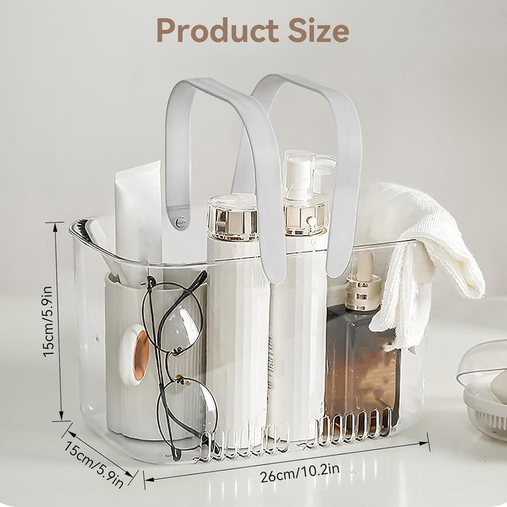 Cyrank Tragbare Dusche Caddy Korb, Tragbarer Duschkorb mit Griffen Putzmittel Organizer Caddy Organi