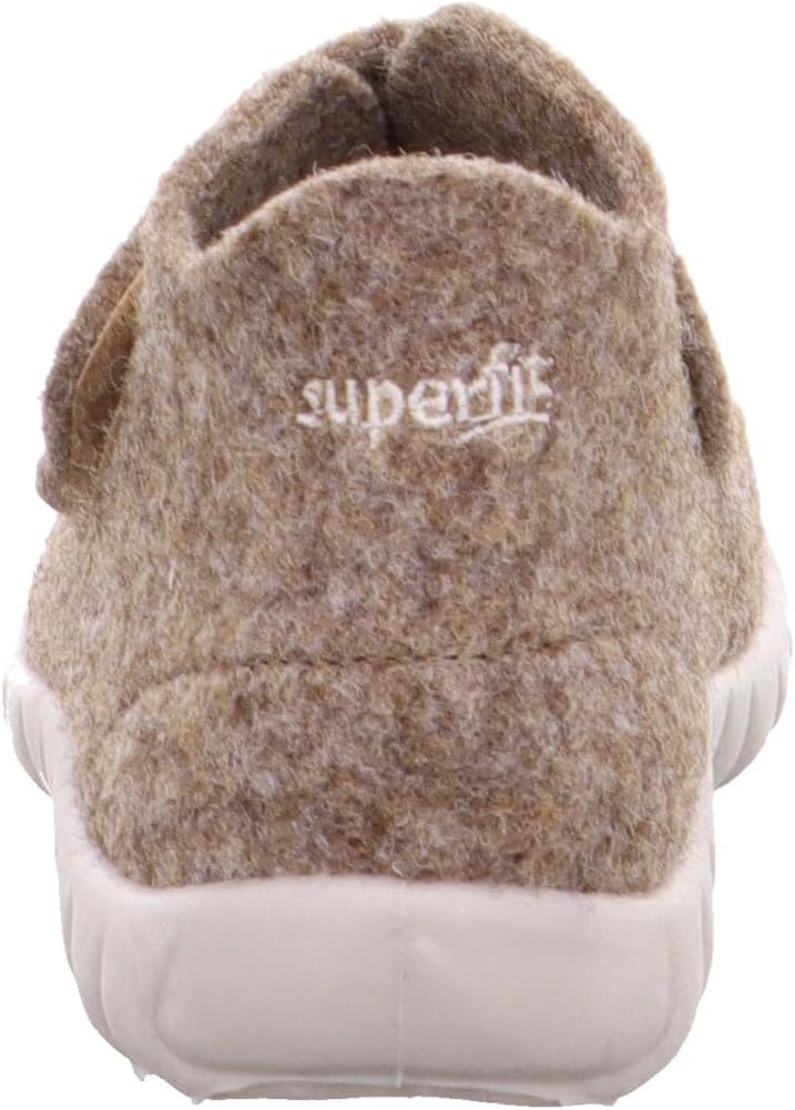 Superfit Baby-Jungen Happy Wollfilz Hausschuh 23 EU Beige 4010, 23 EU Beige 4010