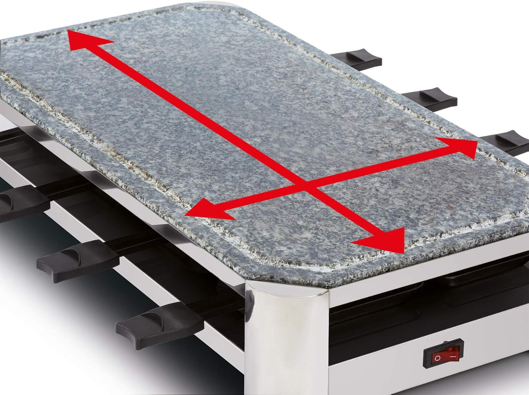FRITEL Steingrill SG 2180 – Hotstone Grill/Raclette Weihnachten – Naturstein – 1500 W - PFAS-Frei– 4