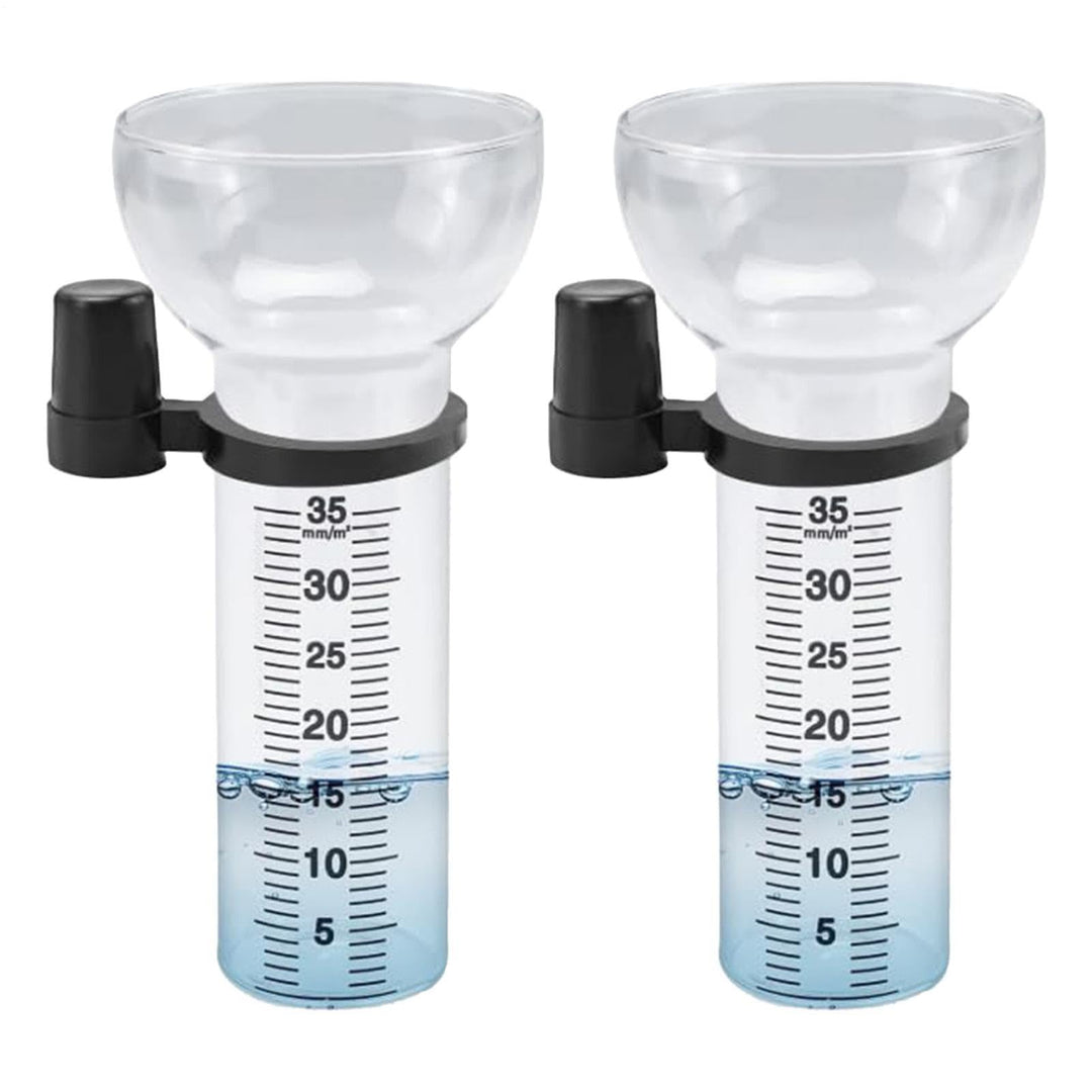 Regenmesser | 2 Stück Präzise Glasmessbecher Mit Ständer,Ersatzröhrchen für Regenmesser,Für den Auss