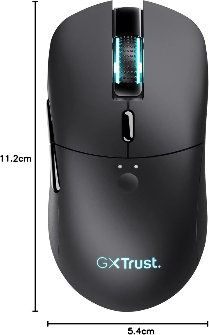 Trust Gaming GXT 980 Redex Wiederaufladbare Kabellose Gaming-Maus, 200-10.000 DPI, Geringer Latenz,