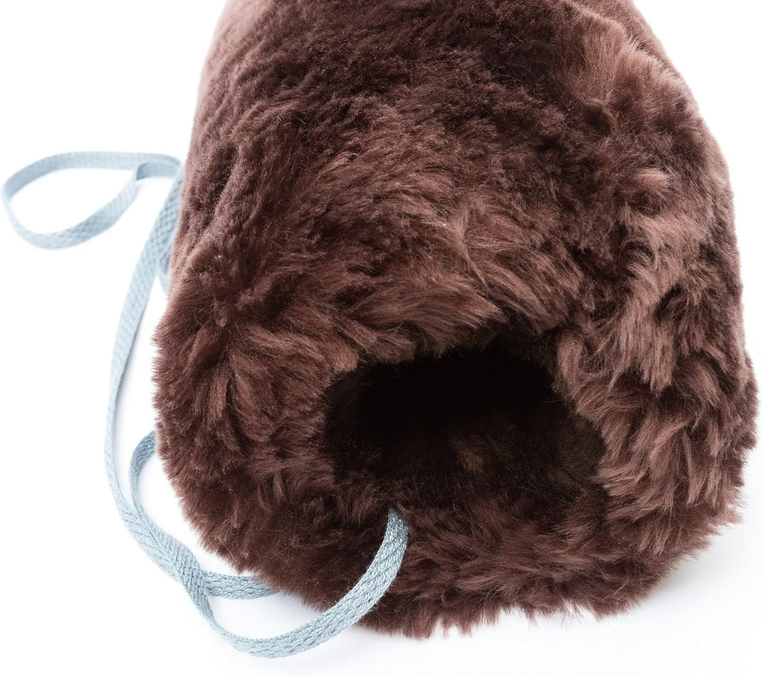 Reissner Lammfelle Engel warmer Lammfell Muff Handwärmer für Damen und Herren Braun, Braun