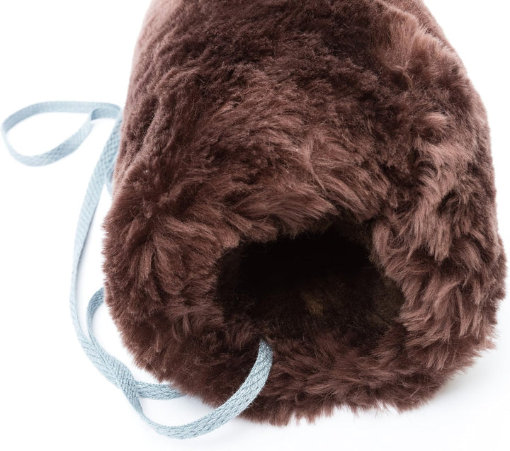 Reissner Lammfelle Engel warmer Lammfell Muff Handwärmer für Damen und Herren Braun, Braun