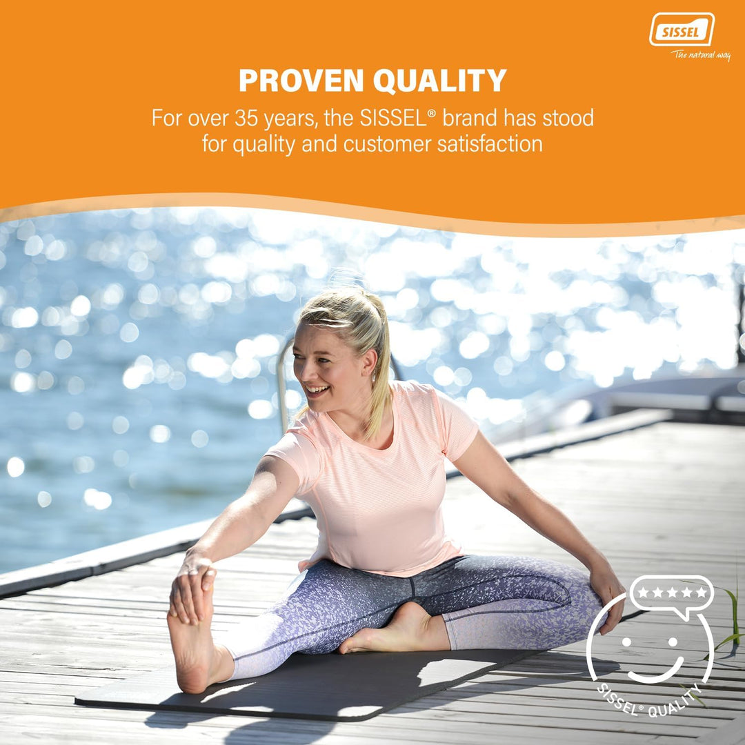 SISSEL® Gymnastikmatte 1,5cm | Hautfreundlich & Rutschfest | Optimale Dämpfung | Leicht Einrollbar |