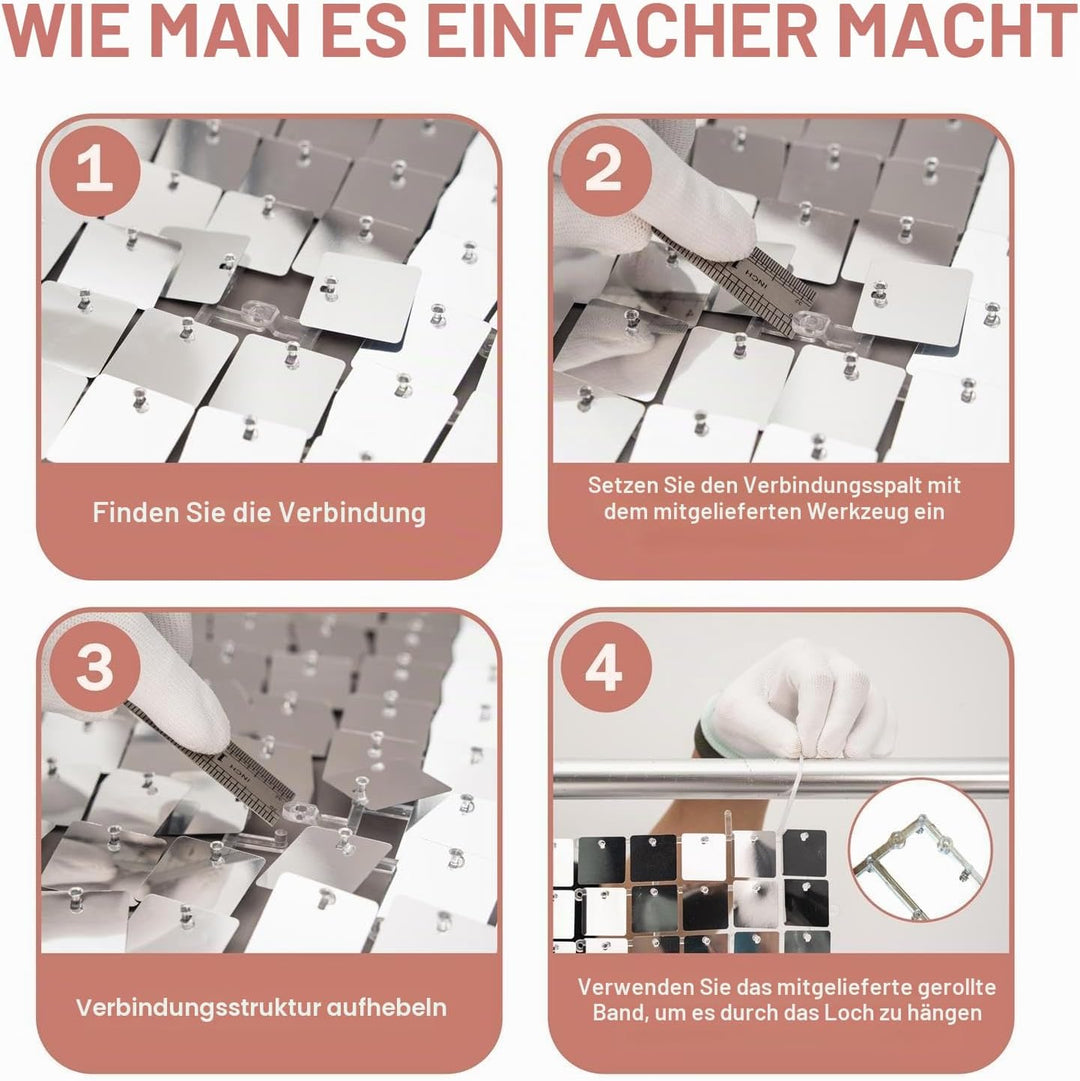 Kate Shimmer Wall Panels Pailletten Wand Rosa Pailletten Hintergrund Pailettenvorhang Party Panels f