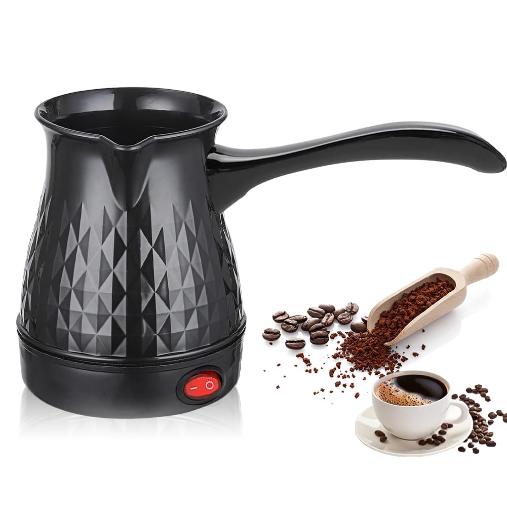 DASIAUTOEM Elektrische Kaffeekanne 500ML, Türkischer Kaffeekocher, Mokka Kaffeekannemit Griff, Espre