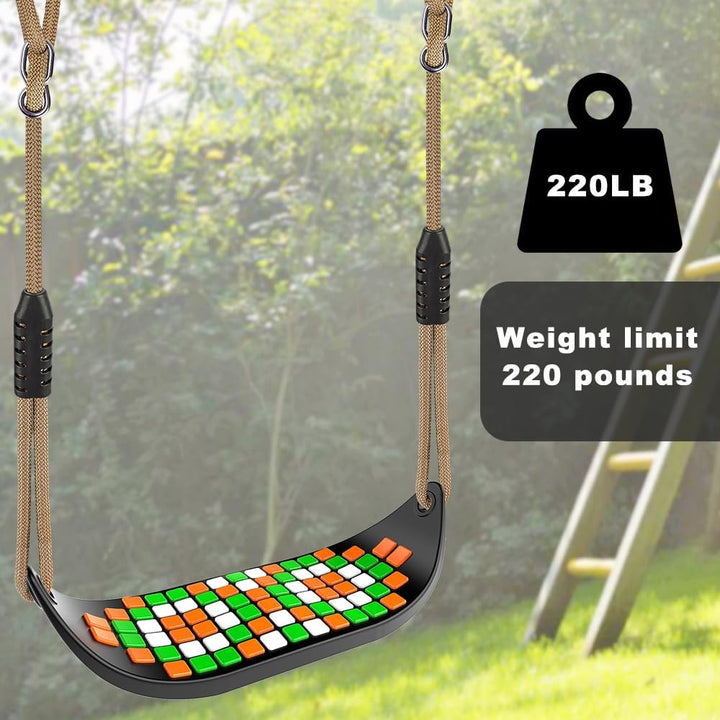 SELEWARE Schaukel Outdoor Kinder Schaukelsitz - Indoor Erwachsene Schaukelbrett Höhenverstellbar mit