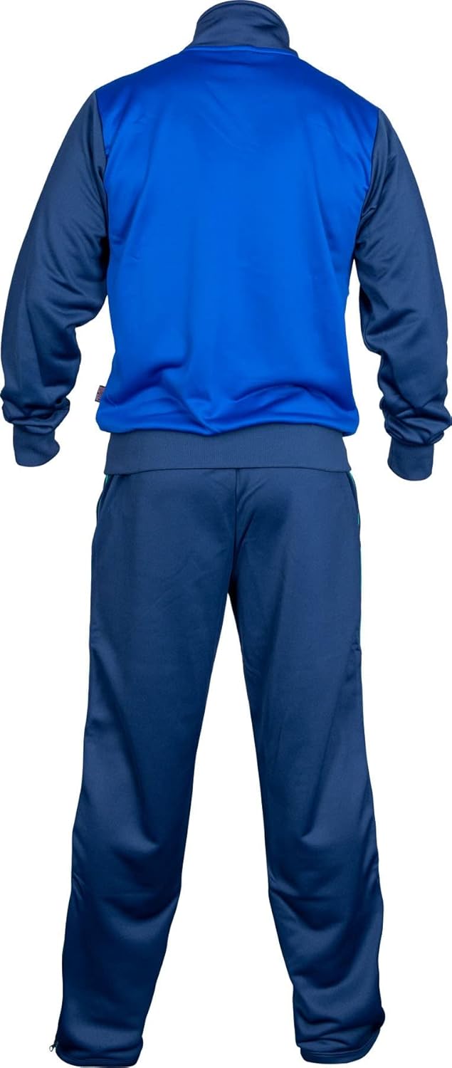 TOP TEN Fitnessanzug „Sporty“, S Blau - Gruen