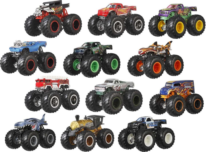 Hot Wheels GGC61 - Monster Trucks Ultimatives Chaos Die-Cast-Fahrzeuge im Massstab 1:64 12er-Pack, S