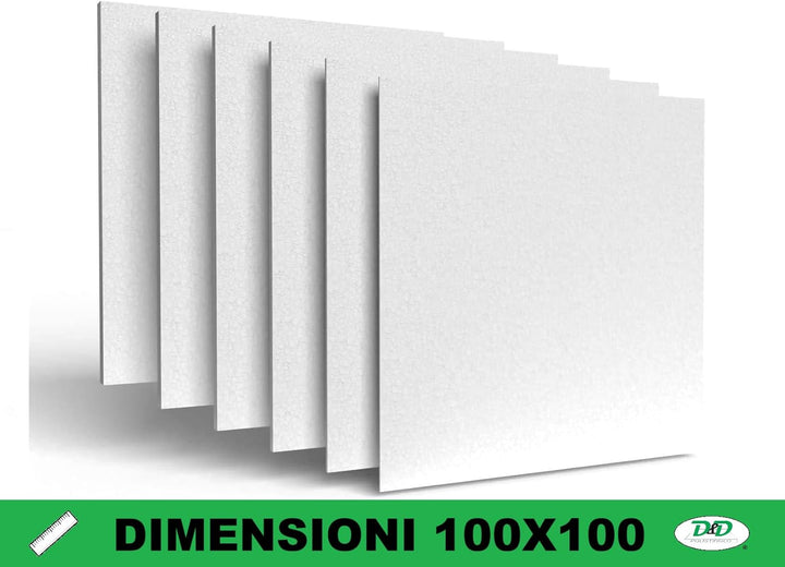 D. & D. Polystyrol 100 cm x 100 cm, Mehrzweck-Platten Dichte 15 kg/m³, EPS 80 (7 Platten H 1,5 cm) 7