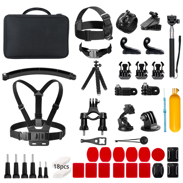 AKASO 60 in 1 Action Cam Zubehörset mit Sammeltasche, kompatibel mit EK7000/EK7000 Pro/Brave 4/Brave