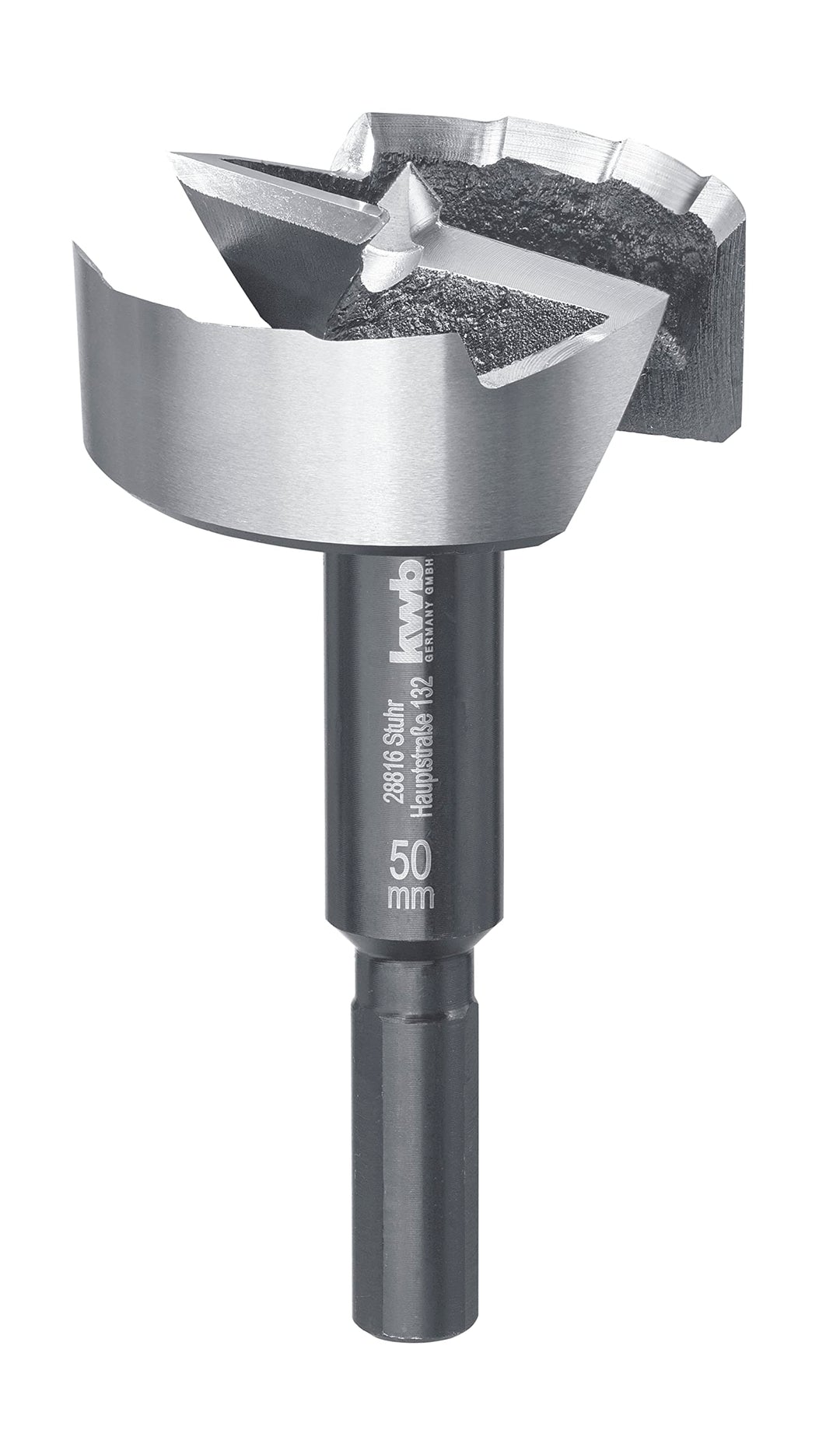 kwb SPEED Forstnerbohrer ø 50 mm aus vergütetem Spezialstahl mit präzisem Wellenschliff, Zentrierspi