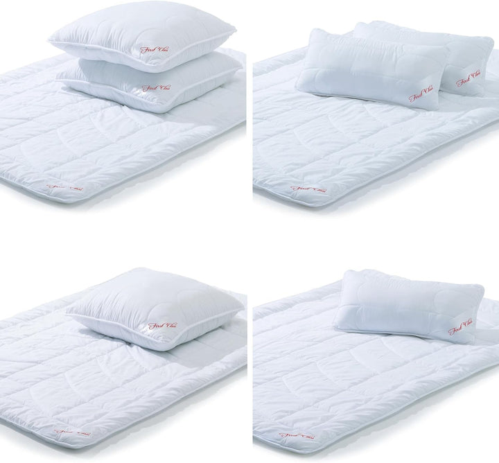 CelinaTex First Class Sommer Steppdecken 135 x 200 cm Set mit 1x Kopfkissen 80 x 80 cm Bettdecke Som