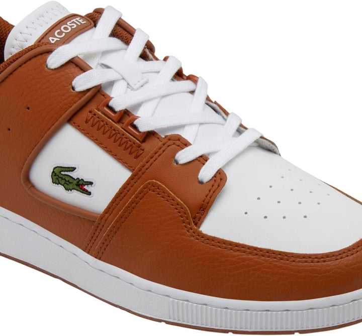 Lacoste Herren Low-Top Sneaker Court CAGE 0721 1 SMA, Männer Halbschuhe 44.5 EU Braun Weiss, 44.5 EU
