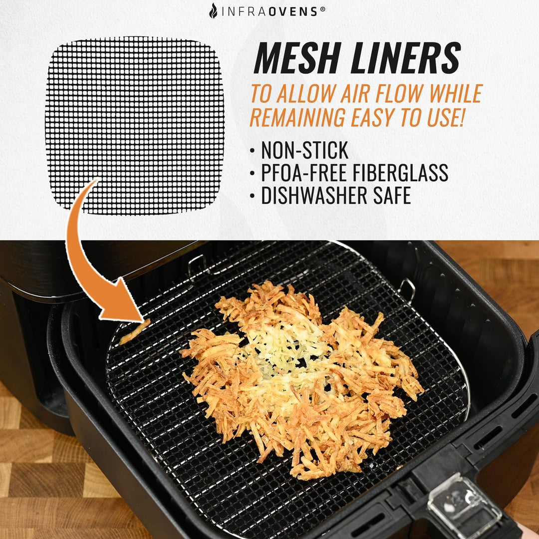 Wiederverwendbare Luftfritteusen-Einlagen für Cosori 3,7 qt, Instant Pot Vortex Plus 4 qt Airfryer,