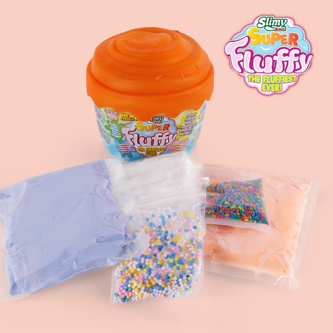 Slimy Super Fluffy 300g Spielmasse im Cup Cake-Becher - der flaumigste Original Slime, lustig duften