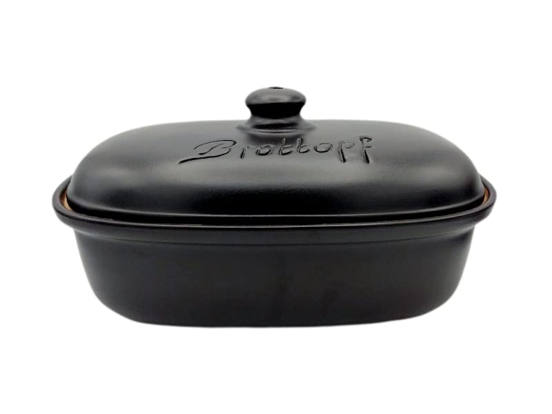 Keramik Brottopf L 34 x 22 x 17 cm (schwarz)