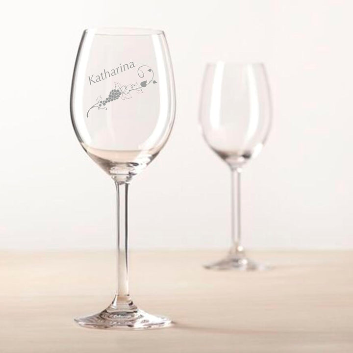 Geschenk zum Valentinstag – Wein Geschenksets – Weinglas mit Gravur 370ml – Geburtstagsgeschenke – G