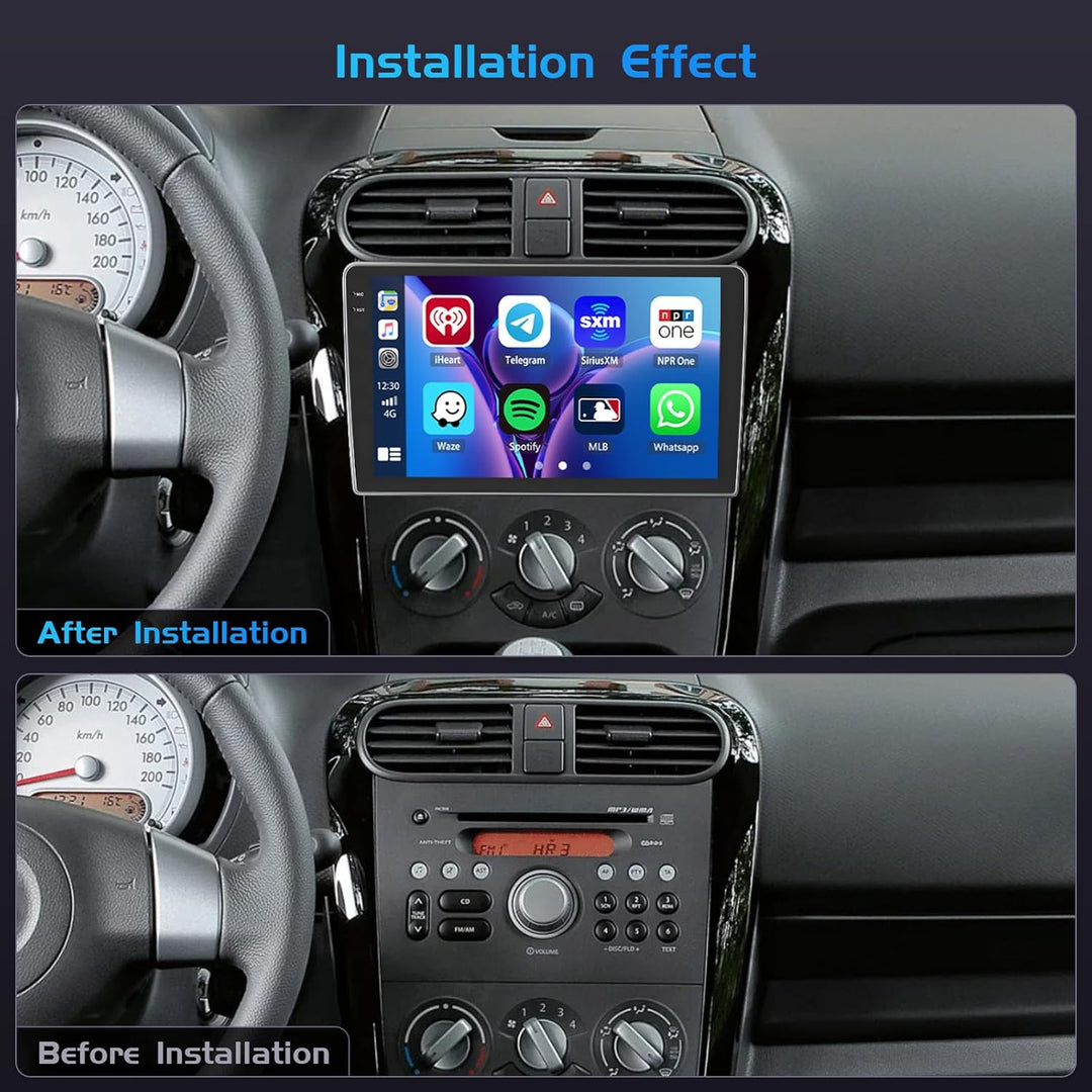 4+64G Autoradio für Suzuki Splash Ritz/Opel Agila 2004-2014 Android 15 mit 9'' In-Cell Bildschirm Un
