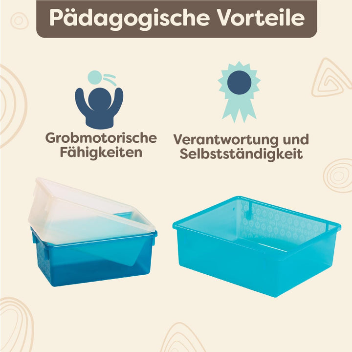 B. spaces – Kinderregal mit Aufbewahrungsboxen Spielzeugaufbewahrung Kinderzimmer aus Holz mit 10 Au