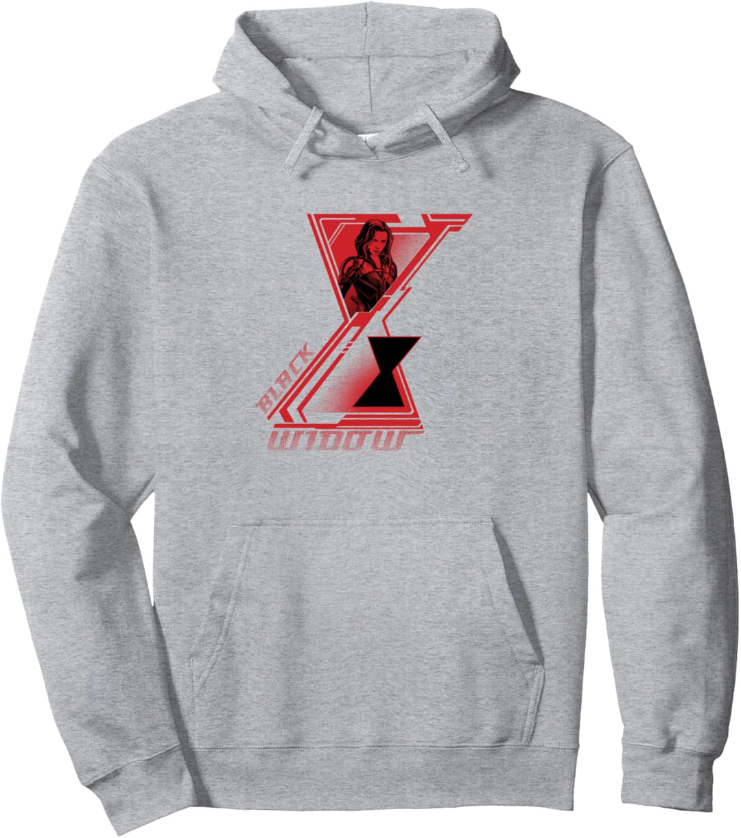 Marvel Black Widow Double Logo Portrait Pullover Hoodie