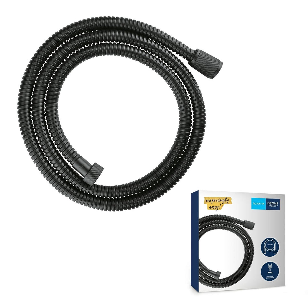 GROHE Vitalioflex - Metallbrauseschlauch (1500 mm, verstärkte Ausführung, knickfest, hitzebeständig)