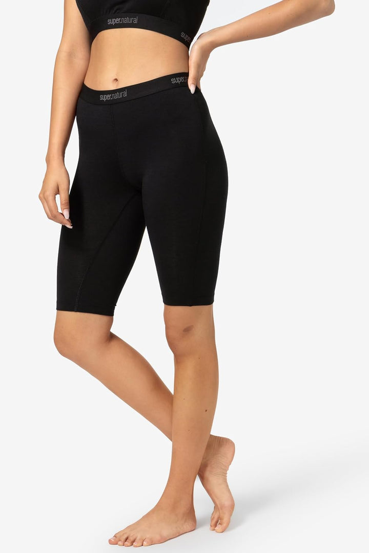 super.natural Damen Baselayer-Hose W Tundra175 Short Tight L Jet Black, L Jet Black