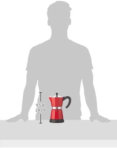 cilio Espressokocher Classico für 6 Tassen | elektrisch 480W | Ø 11,5 cm Höhe: 25 cm | Aluminium | R