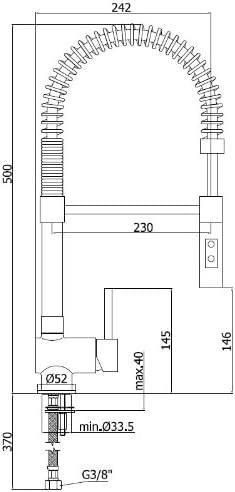 Küchenarmatur Küche Einhebel SPÜLBECKEN SPIRAL ARMATUR SK179 CR PAFFONI STICK