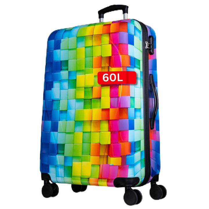 NOWI Hartschalenkoffer Mittelgross – 68L Volumen – 8 Rollen 360° drehbar – Leichter ABS Koffer mit Z