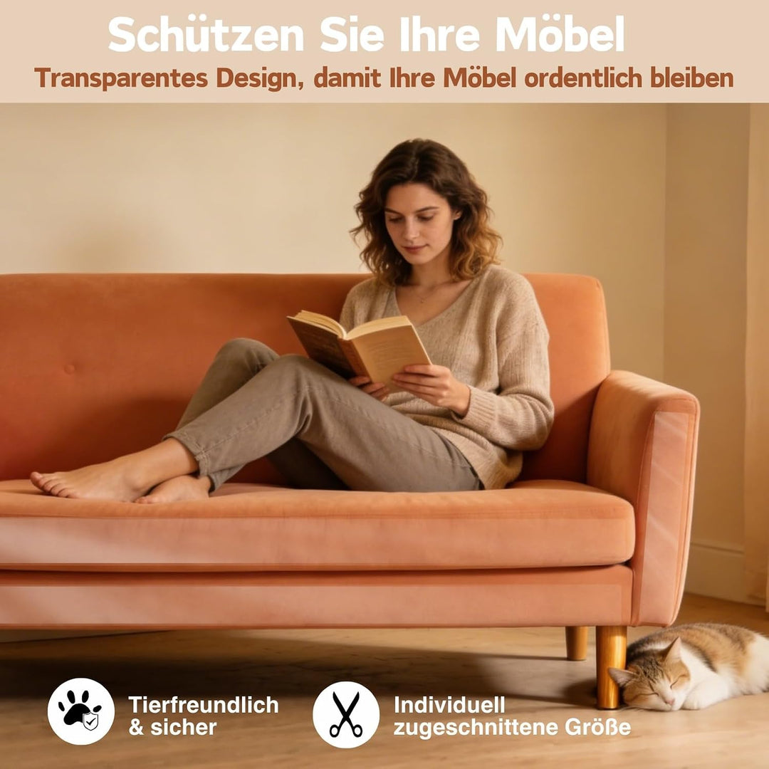 Kratzschutz Sofa Katze Transparent Selbstklebend Tape 5m x 45cm | SANLI TAPE Katzen Kratzschutz Extr