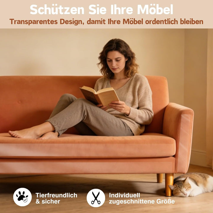 Kratzschutz Sofa Katze Transparent Selbstklebend Tape 5m x 45cm | SANLI TAPE Katzen Kratzschutz Extr