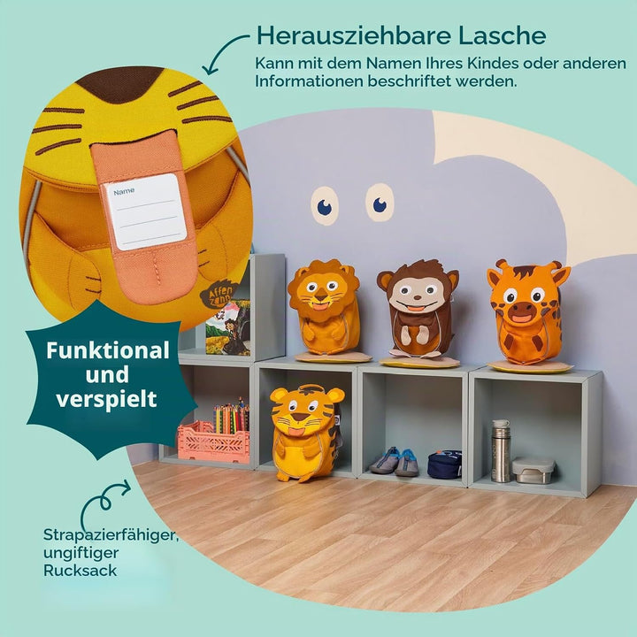 Affenzahn Kinderrucksack Kleiner Freund | Ergonomischer Kindergarten-Rucksack für Kinder von 1 bis 3