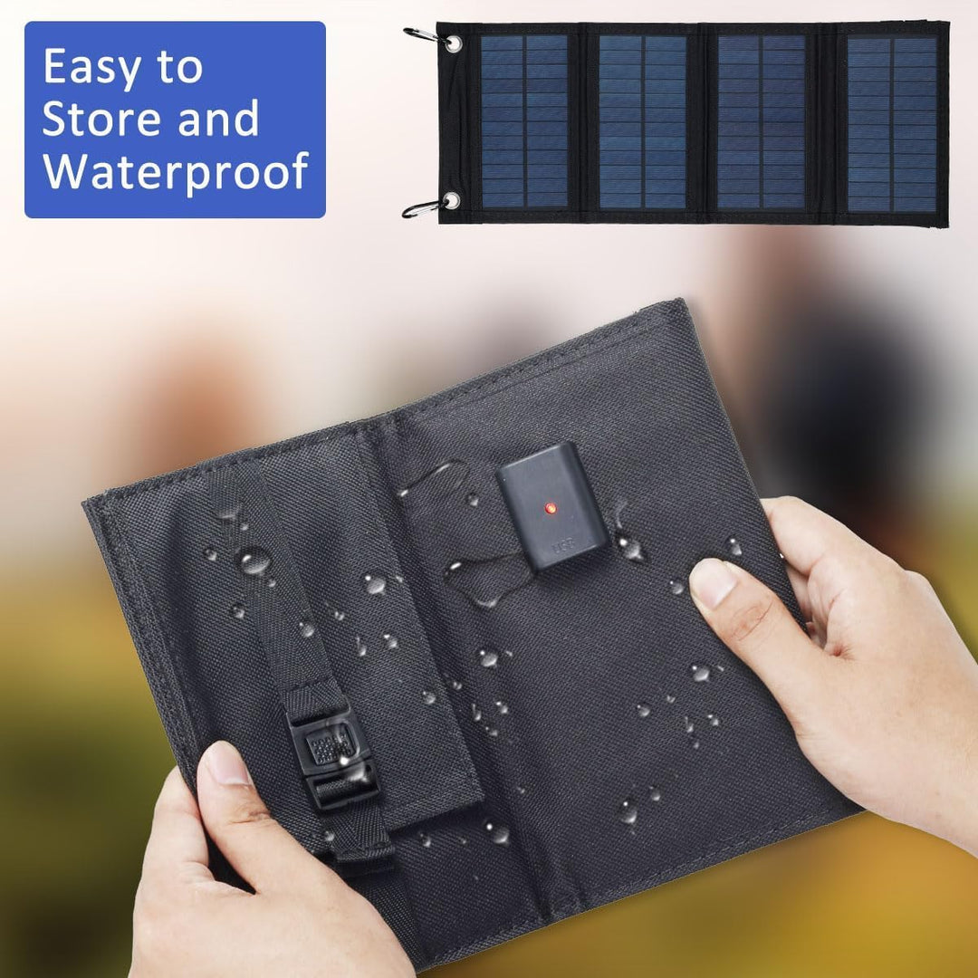 20W Tragbares Solar-Ladegerät mit Solarpanelen, USB-A Ausgang, IP67 wasserdicht, für Wohnwagen, Ruck