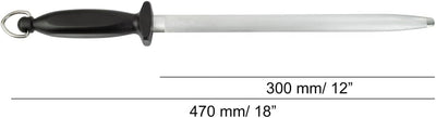 Arcos Serie Wetzstahl - Wetzstahl Kunststoffgriff - Körper Kohlenstoffstahl Chrom beschichtet 300 mm