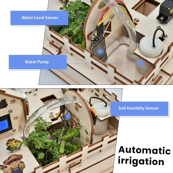 KEYESTUDIO ESP32 IoT Smart Farm Starter Kit for Arduino and Scratch Programming, DIY Sensor Kit STEM